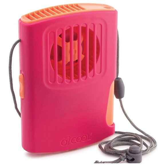 O2COOL Raspberry Misting Necklace Fan - Portable, Battery-Powered, Hands-Free Co - Picture 1 of 5